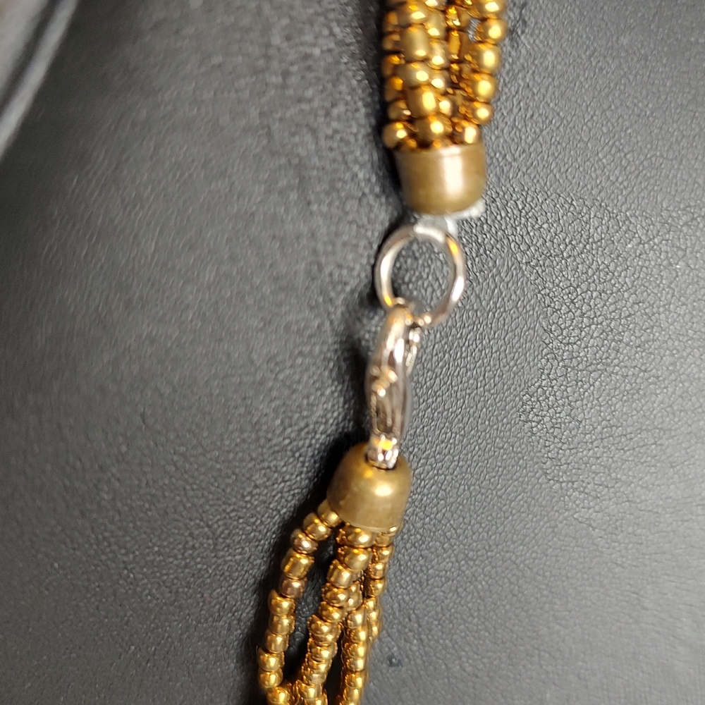 Chic Gold Multi-Strand Necklace - Picture 4 of 8